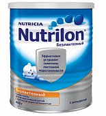 Купить nutrilon (нутрилон) безлактозная сухая смесь детская с рождения, 400г в Богородске