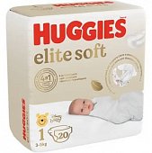 Купить huggies (хаггис) подгузники elitesoft 1, 3-5кг 20 шт в Богородске