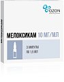 Купить мелоксикам, раствор для внутримышечного введения 10мг/мл, ампула 1,5мл 3шт в Богородске