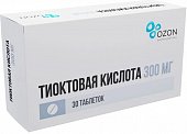 Купить тиоктовая кислота, таблетки покрытые пленочной оболочкой 300мг, 30шт в Богородске
