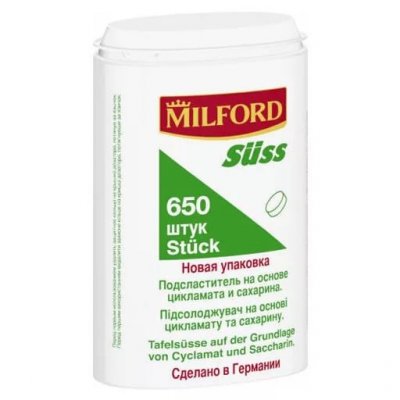 Купить milford (милфорд) заменитель сахара зюсс, таблетки, 650 шт в Богородске
