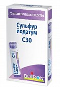 Купить сульфур йодатум с30 гомеопатические монокомпонентный препарат минерально-химического происхождения, гранулы гомеопатические 4 гр в Богородске