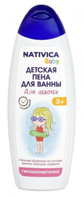 Купить nativica baby (нативика) детская пена для ванны для девочек 3+, 430мл в Богородске