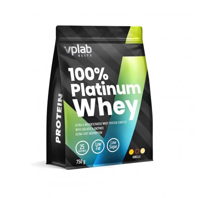 Купить vplab 100% platinum whey порошок со вкусом ванили, пакет 750г бад в Богородске