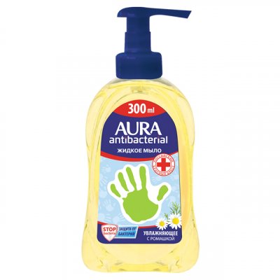 Купить aura (аура) мыло жидкое антибактериальное с ромашкой, 300мл в Богородске