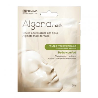 Купить альгана маск (alganamask) маска для лица альгинатная ультра-увлажняющая с оливковым маслом, 1 шт в Богородске