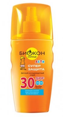Купить биокон солнце спрей детский солнцезащитный суперзащита, 160мл spf30 в Богородске