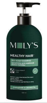 Купить молис (moly's) шампунь для жирной кожи головы, 400мл в Богородске