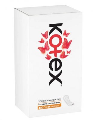 Купить kotex (котекс) прокладки ежедневные нормал 56шт в Богородске