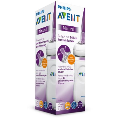 Купить avent (авент) бутылочка для кормления с 6 месяцев natural 330 мл 1 шт (scf036/17) в Богородске