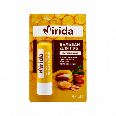 Купить мирида (mirida), бальзам для губ питательный с экстрактом прополиса, маслом арганы и ши, 4,2 г в Богородске