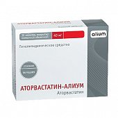 Купить аторвастатин-алиум, таблетки, покрытые пленочной оболочкой 40мг, 30 шт в Богородске