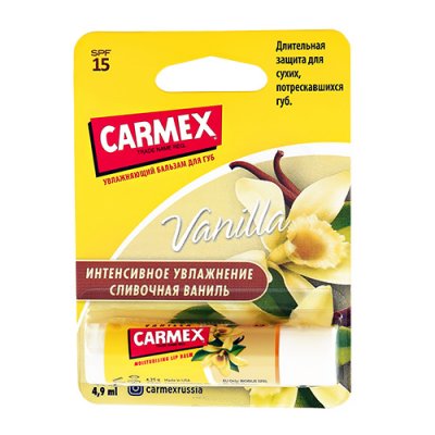 Купить кармекс (carmex) бальзам для губ ваниль, 4,25г spf15 в Богородске
