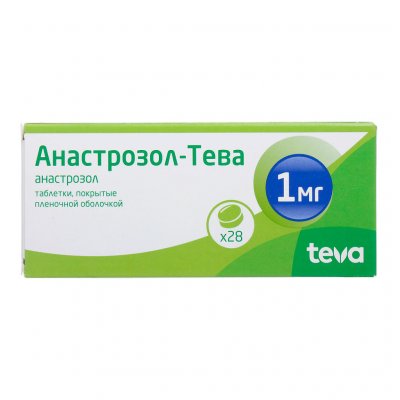 Купить анастрозол-тева, таблетки, покрытые пленочной оболочкой 1мг, 28 шт в Богородске