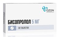 Купить бисопролол, таблетки, покрытые пленочной оболочкой 5мг, 30 шт в Богородске