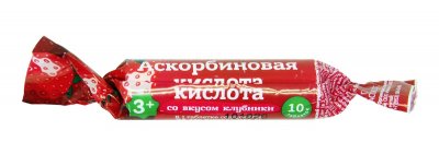 Купить аскорбиновая кмслота консумед (consumed), таблетки 2,6г со вкусом клубники, 10 шт бад в Богородске