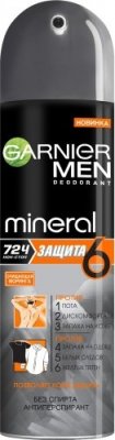 Купить garnier men mineral (гарньер) дезодорант мужской защита 6 спрей 150мл в Богородске