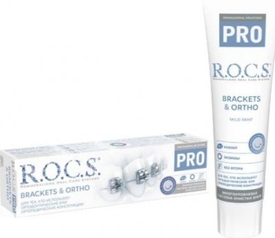 Купить рокс (r.o.c.s) зубная паста pro brackets & ortho, 135г в Богородске