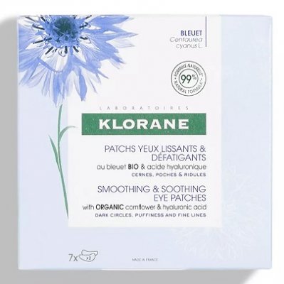 Купить klorane (клоран) пачти для контура глаз с органическим эстрактом василька и гиалуроновой кислотой, 7 пар в Богородске