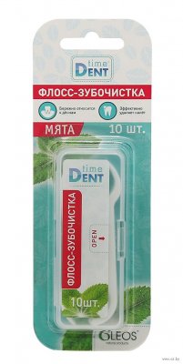 Купить таймдент (timedent) флосс-зубочистки мята 10 шт в Богородске