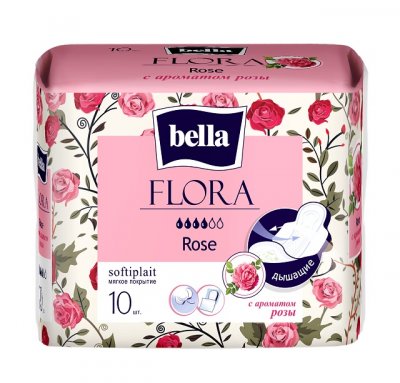 Купить bella (белла) прокладки flora с ароматом розы 10 шт в Богородске