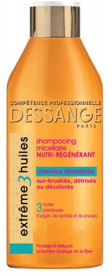 Купить dessange (дессанж) шампунь экстремальное восстановление для сильно поврежденных волос экстрим 3 масла, 250мл в Богородске