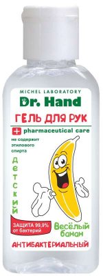 Купить доктор хэнд, гель д/рук антибакт. дет. веселый банан, 50мл (николь ооо, россия) в Богородске