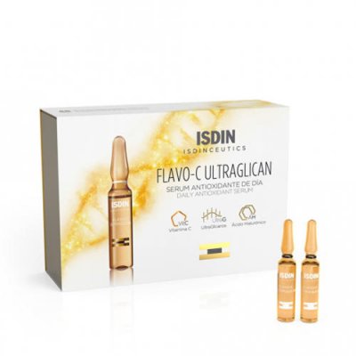 Купить isdin isdinceutics (исдин) сыворотка для лица дневная flavo-c melatonin, ампулы 2мл, 10шт в Богородске