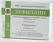 Купить эуфиллин, раствор для внутривенного введения 24 мг/мл ампулы 10мл 5шт в Богородске