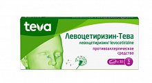 Купить левоцетиризин-тева, таблетки покрытые пленочной оболочкой 5 мг, 30 шт от аллергии в Богородске