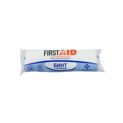 Купить бинт стерильный first aid (ферстэйд) 7м х 14см, 1 шт в Богородске