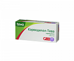 Купить карведилол-тева, таблетки 25мг, 30 шт в Богородске