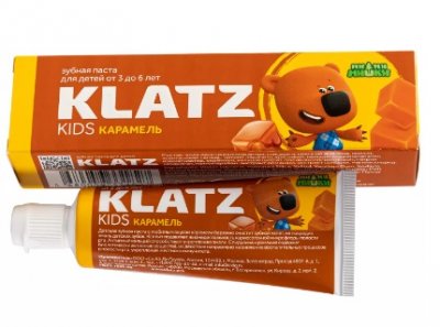 Купить klatz (клатц) зубная паста мимимишки для детей 3-6лет карамель, 40мл в Богородске