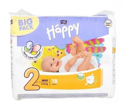 Купить bella baby happy (белла) подгузники 2 мини 3-6кг 78 шт в Богородске