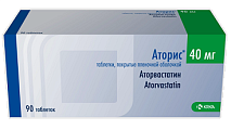 Купить аторис, таблетки, покрытые пленочной оболочкой 40мг, 90 шт в Богородске