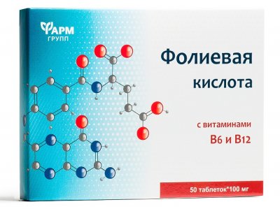 Купить фолиевая кислота с витамином в12, в6, таблетки 50 шт бад в Богородске
