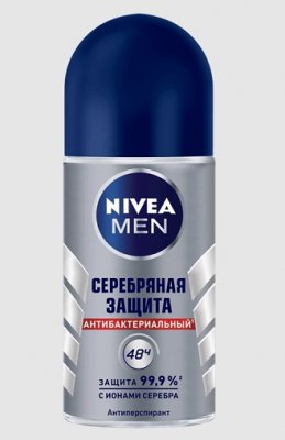 Купить nivea (нивея) для мужчин дезодорант шариковый серебряная защита, 50мл в Богородске