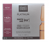 Купить martiderm (мартидерм) platinum сыворотка для лица коррекция фотостарения гиалуроновая кислота+, ампулы 2мл, 10 шт в Богородске
