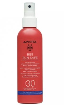 Купить apivita (апивита) bee sun safe спрей для лица и тела ультралегкий солнцезащитный тающий, 200 мл spf30 в Богородске