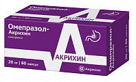 Купить омепразол-акрихин, капсулы кишечнорастворимые 20мг 60шт в Богородске