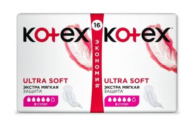 Купить kotex ultra soft (котекс) прокладки супер 16шт в Богородске