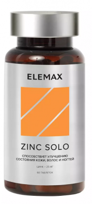 Купить elemax zink solo (элемакс цинк соло) таблетки 500мг 60шт бад в Богородске