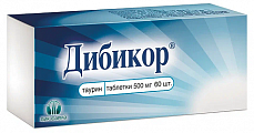Купить дибикор, таблетки 500мг, 60 шт в Богородске