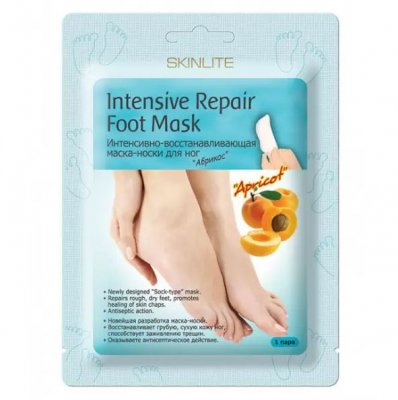 Купить skinlite (скинлайт) маска-носки для ног абрикос интенсивно-восстанавливающая, 1 шт в Богородске