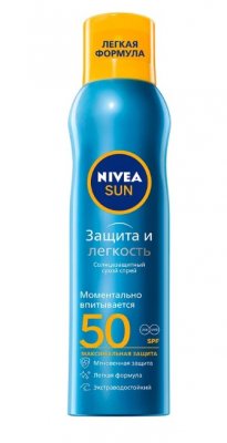 Купить nivea (нивея) sun спрей солнцезащитный защита и легкость сухой,  200мл spf50 в Богородске