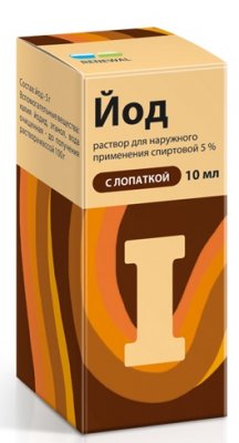 Купить йод, раствор спиртовой 5%, 10мл в Богородске