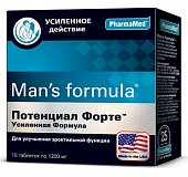 Купить man's formula (мен-с формула) потенциал форте усиленная форма, таблетки 15 шт бад в Богородске