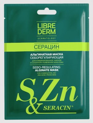 Купить librederm seracin (либридерм) маска альгинатная себорегулирующая для проблемной кожи, 30г в Богородске