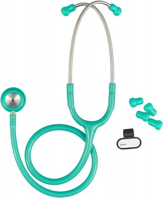Купить стетоскоп amrus (амрус) 04-ам420 delux медицинский двухсторонний терапевтический, зелёный в Богородске