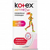 Купить kotex active deo (котекс) прокладки ежедневные экстратонкие 48шт в Богородске
